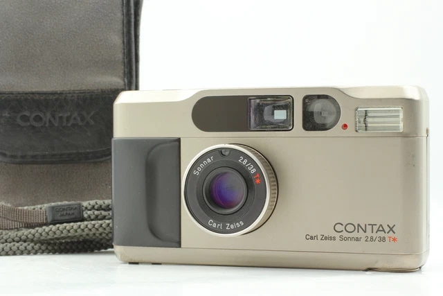 【Casi como nueva con estuche】 Cámara fotográfica Contax T2 plateada 35 mm de JAPÓN