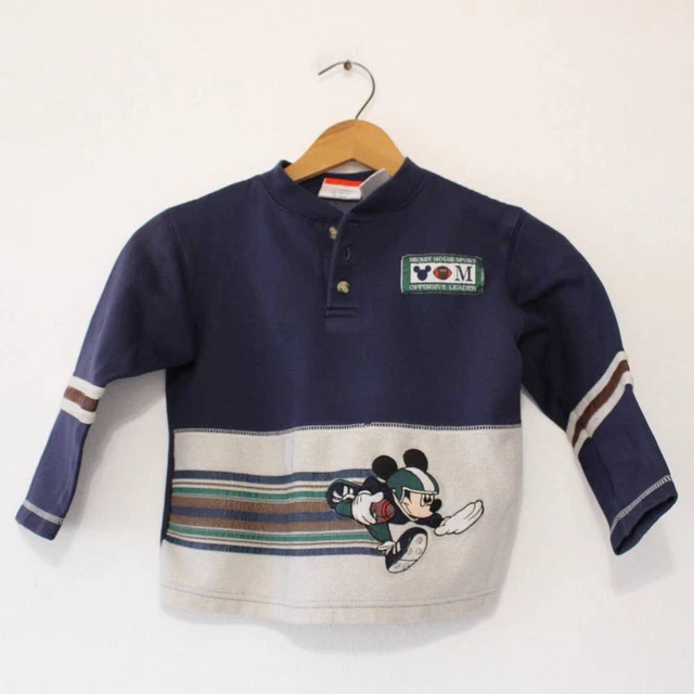 Vintage Kids Walt Disney Mickey Football Sweatshirt