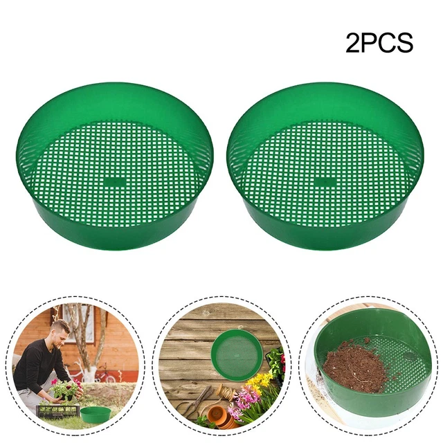 Amosfun Tamis Rond Plastique Pour Sol Sable Et Gravier Outil