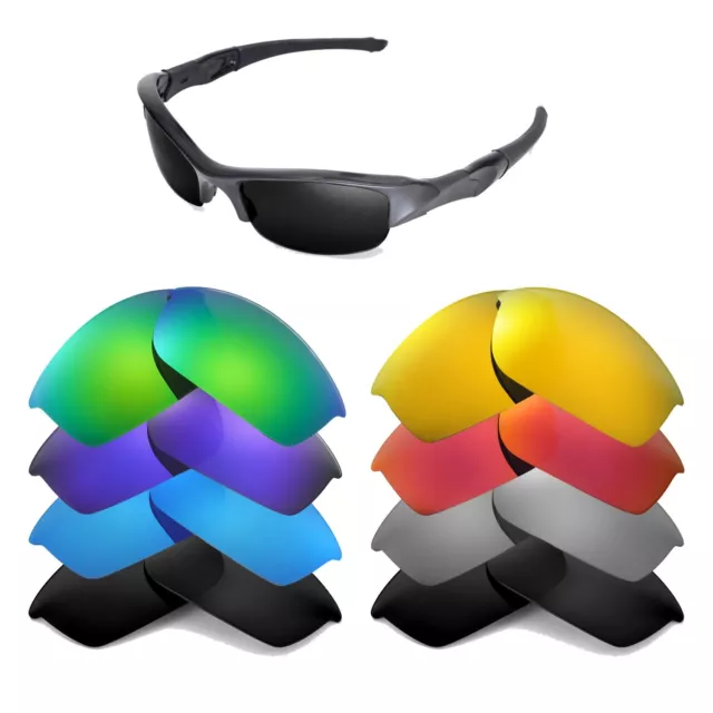 Walleva Replacement Lenses for Oakley Flak Jacket Sunglasses - Multiple Options