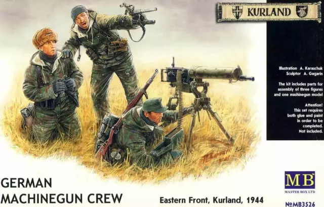 Masterbox German Machinegun team Deutsche MG-Truppe Kurland 1:35 Bausatz NEU kit