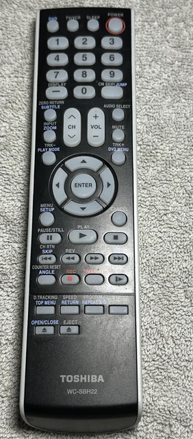 OEM Toshiba WC-SBH22 TV / VCR / DVD Combo Remote Control replacement or spare