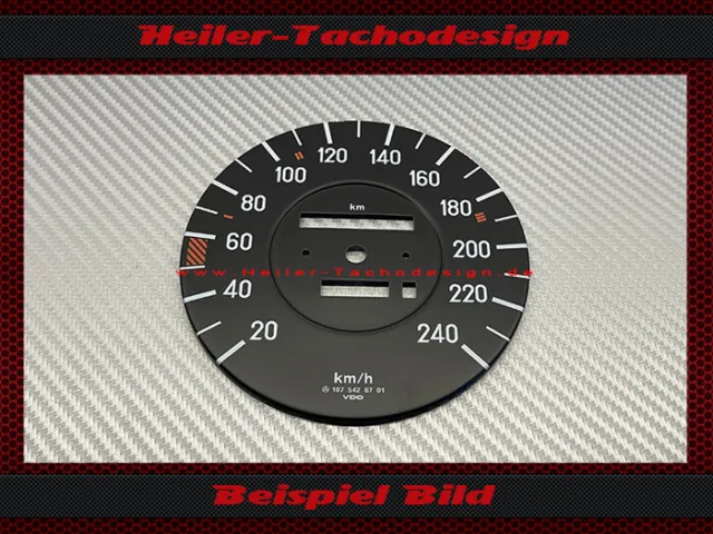 Tachoscheibe für Mercedes W107 R107 380 SL 240 Kmh elektronischer Tacho