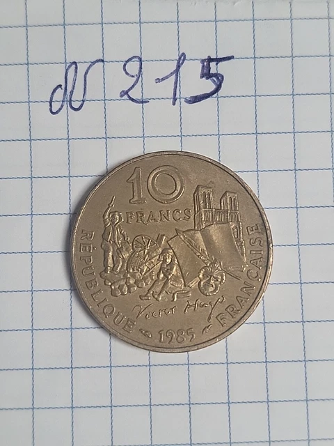 PI CE DE MONNAIE 10 Francs Victor Hugo 1985 R publique Fran aise EUR 2 pi-ce-de-monnaie-10-francs-victor-hugo-1985-r-publique-fran-aise-eur-2