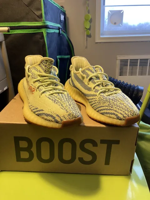 Size 7.5 - adidas Yeezy Boost 350 V2 Semi Frozen Yellow