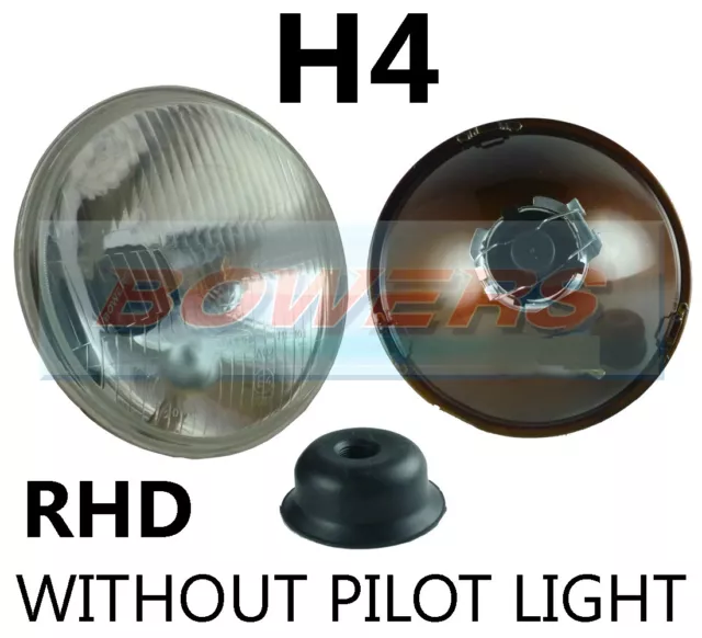 7" Classic Car Sealed Beam Headlamp Headlight Halogen H4 Conversion W/Out Pilot