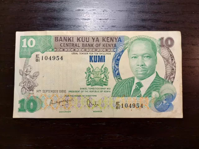 Kenya 10 Shillings 1986, P-20