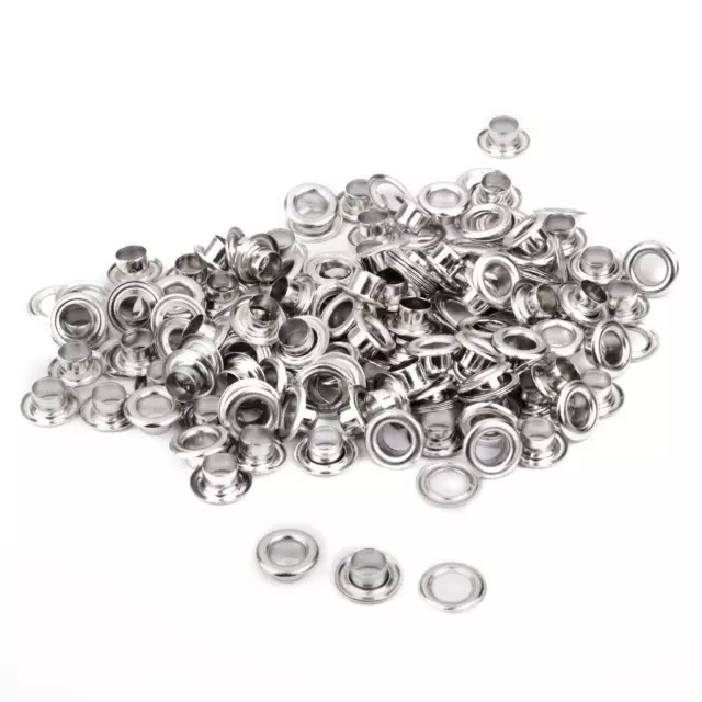 100 Stück Messing Ösen Ringösen Ösen Locheisen Ösenknopf Eylets 5mm Silber
