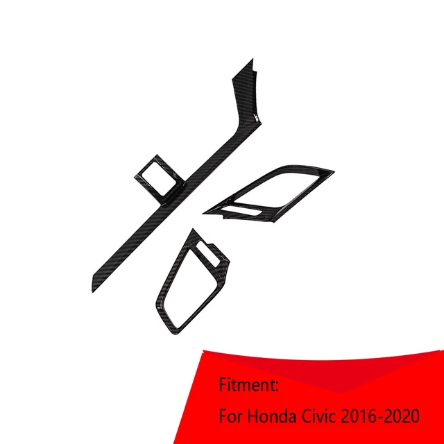AC Air Vent Outlet Cover Trim Carbon Fiber Look For Civic 16-20 Right-hand Drive