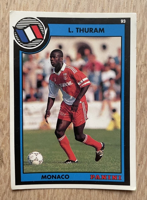 PANINI LILIAN THURAM N°117 AS Monaco 1993 France Rookie Card Cards Map PANINI LILIAN THURAM N°117 AS Monaco 1993 France Rookie Card Cards Map