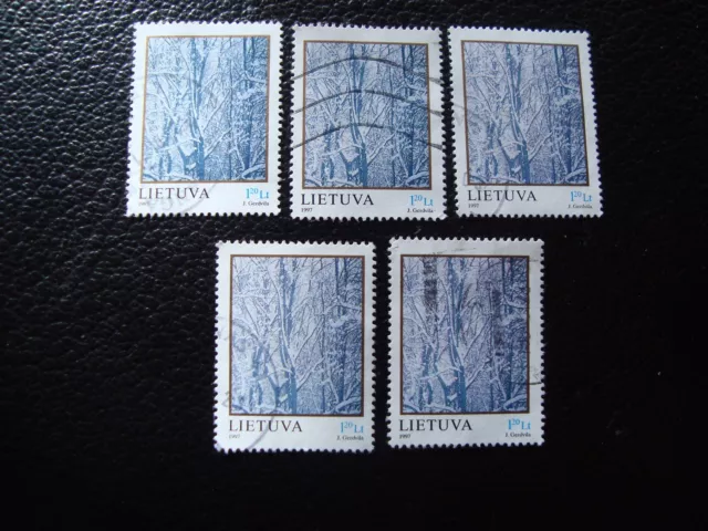 LITUANIE - timbre yvert et tellier n° 573 x5 obl (A33) stamp (A)