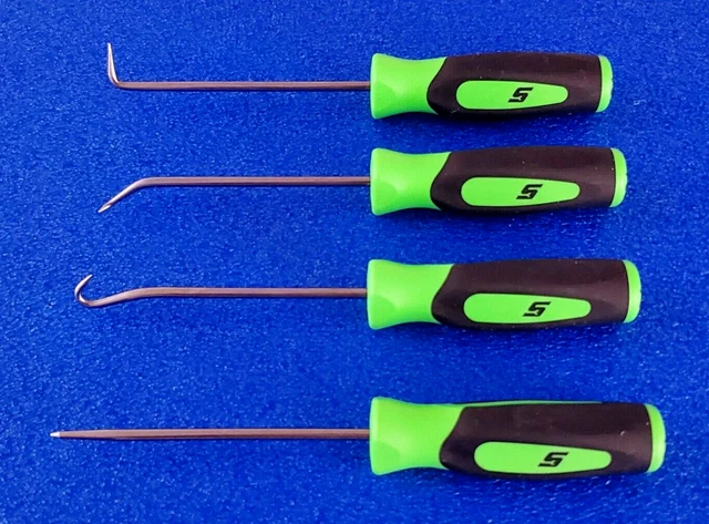 Brand New Snap On Mini Instinct Green Soft Grip Pick Set Free Shipping Lot