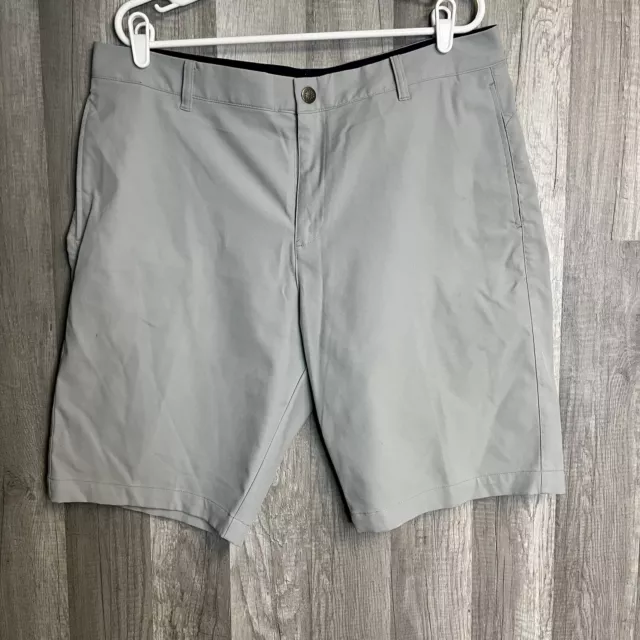 Puma Shorts Mens 36 Gray Golf Bermuda Stretch Flat Front Snap Performance Casual