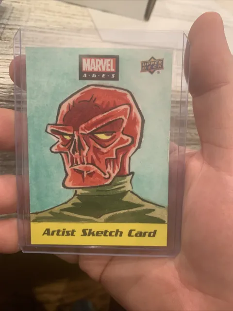 2020 Upper Deck Marvel Ages Sketch Card - Red Skull By Kate Carleton