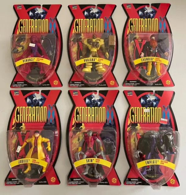 Generation X Complete Set of 6 action figures 1995 Toy Biz Marvel Comics NEW
