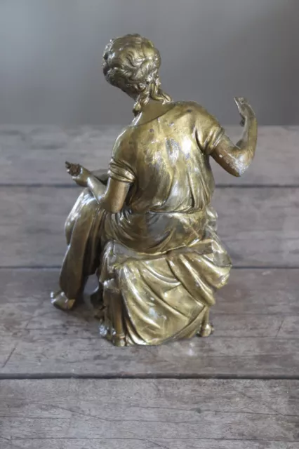 Pièce en régule de pendule  ,art déco, pièce détachée ,femme 3