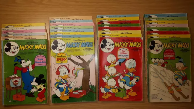 30 Micky Maus Hefte Jahrgang 1980 Walt Disney ANSEHEN !!!