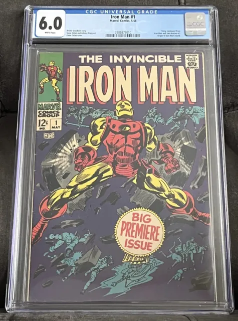 Iron Man #1 (1968) CGC 6.0 White Pages ~  First Issue Ongoing Series