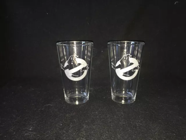 Ghostbusters Hand Etched (with a Dremel) Pint Glasses!