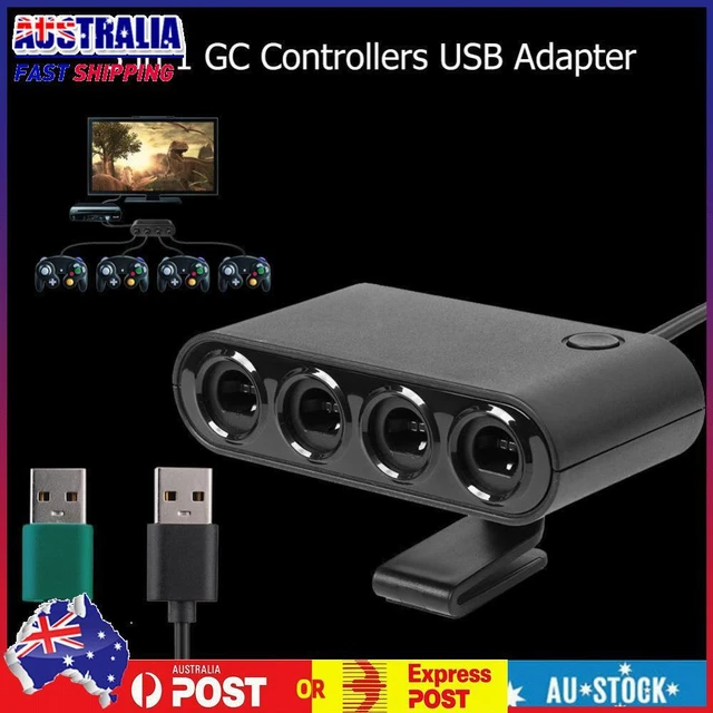4 Ports GC Controllers USB Adapter Fit for Nintend Switch Wiiu/PC Consoles