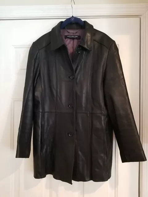 Stunning Clean MARC NEW YORK ANDREW MARC Leather Jacket Size M Women