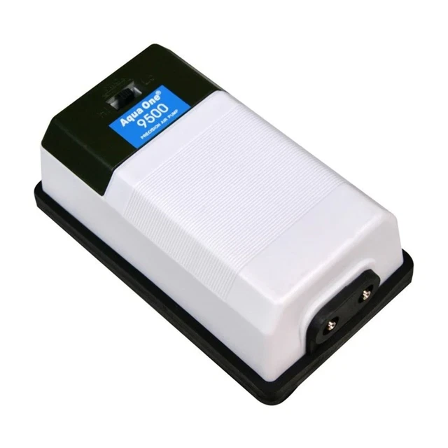 Aqua One 9500 Air Pump With Twin Outlet - 400 L/H - Fish Tank Aquarium Oxygen