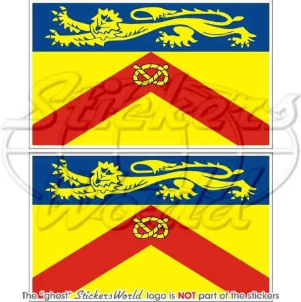 STAFFORDSHIRE County Flag England UK 75mm (3") Vinyl Bumper Stickers, Decals x2
