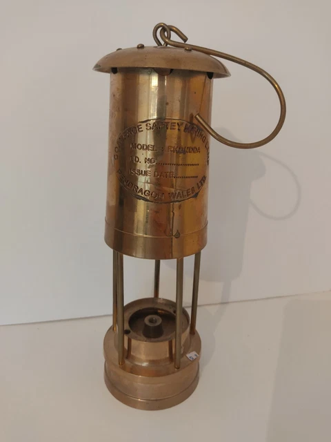 Gorgeous Large 10" Brass Miners Lamp - Parrafin Oil lamp - Replica Lamp