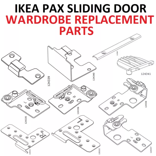 IKEA PAX WARDROBE Replacement Parts Sliding Door Frame Bracket