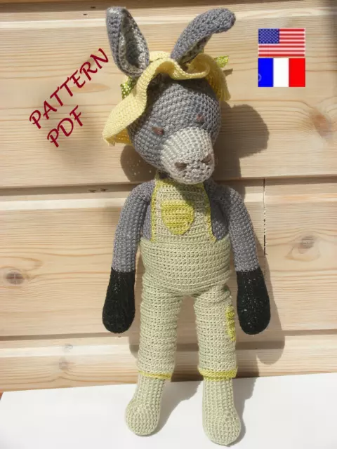KING COLE AMIGURUMI Crochet Motif Dk Fil Le Lapin Famille 9034 EUR