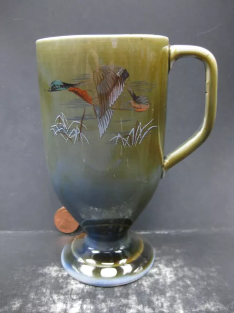 Vintage Wade Irish Pottery Pheasants Mug / Goblet - Very nice shape