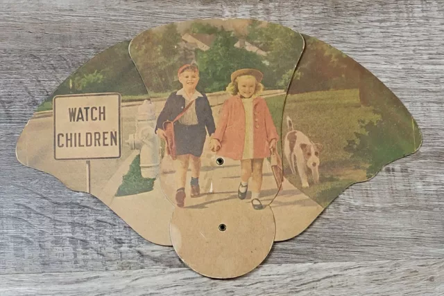 Vintage 3 Panel Fold Out Fan - Wurtsboro, New York - Curcio's Tavern
