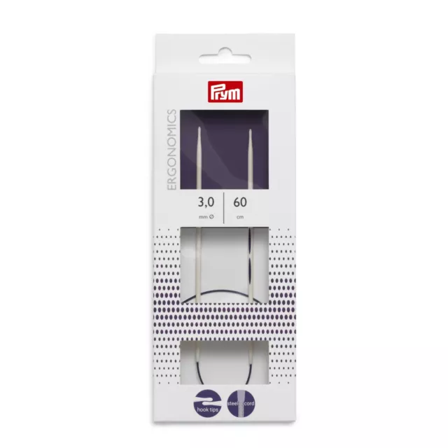 60cm Prym Ergonomic CIRCULAR Knitting Needles/Pins Choose size/buy set Free P&P