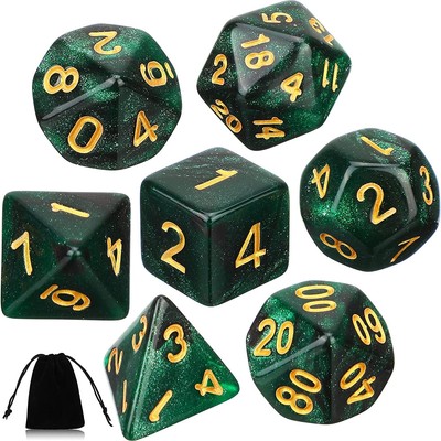 P Prettyia Confezione da 30 Dadi Multi-Facce Dadi Poliedrici Set D4 D \u0026 D TRPG Giochi di Coppa 