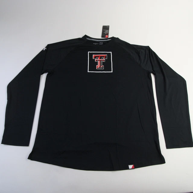 Texas Tech Red Raiders Under Armour HeatGear Long Sleeve Shirt Men's Black New