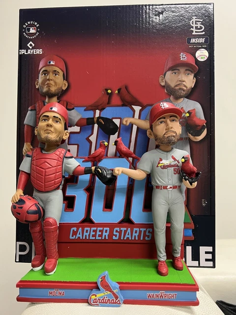 Yadier Molina Adam Wainwright 300 Battery Starts Bobblehead St. Louis Cardinals