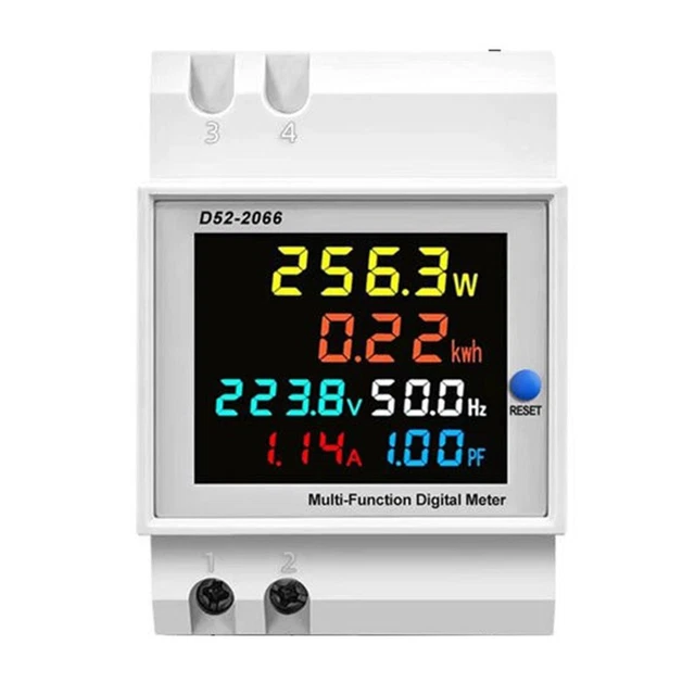 Misuratore di potenza 100 A DIN AC con convertitore di corrente integrato 54x80x64 mm