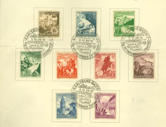 Briefmarken, Dt. Reich, seltenes Sonderblatt mit seltenen Stempeln