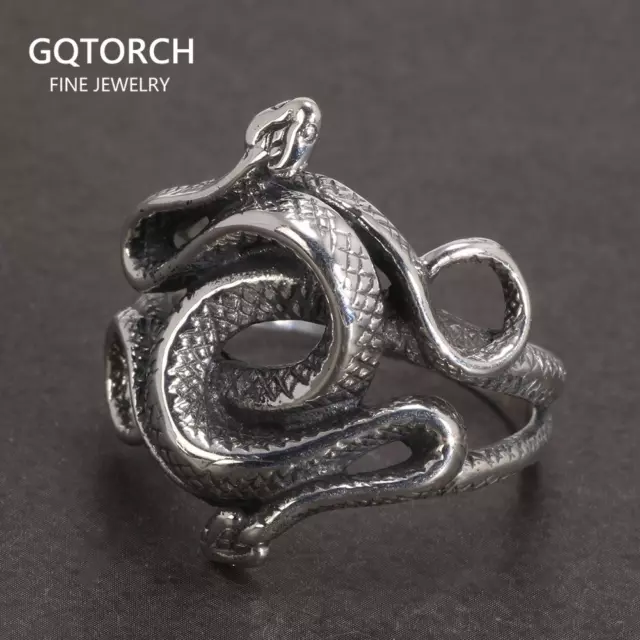 Ring 925 Sterling Silver Snake Punk Fine Jewelry TV Drama Natural Born Killers