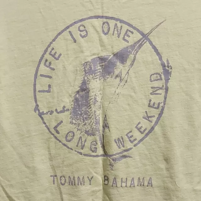 Tommy Bahama "LIFE IS ONE LONG WEEKEND" Relaxed Fit Tshirt Men's Size Large