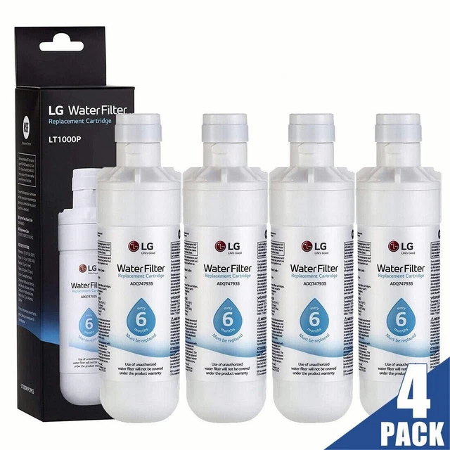 4 PACK LG LT1000P Fridge Replacement Refrigerator Water Filter