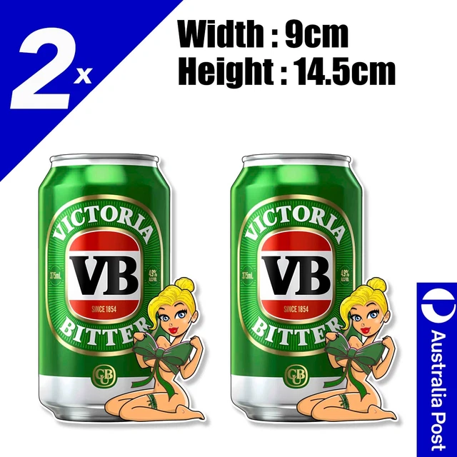 Beer Décor Decals, Stickers & Vinyl Art VB Beer Can Sticker - Bar, Fridge, Car Bumper Decal (Australian Made Vinyl) Sticker Pack - Foto 11