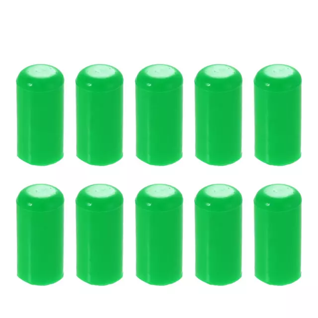 10Pcs 8mm 0.31" Voiture Silicone Aspirateur Tuyau Tube Terminal Bouchon Vert