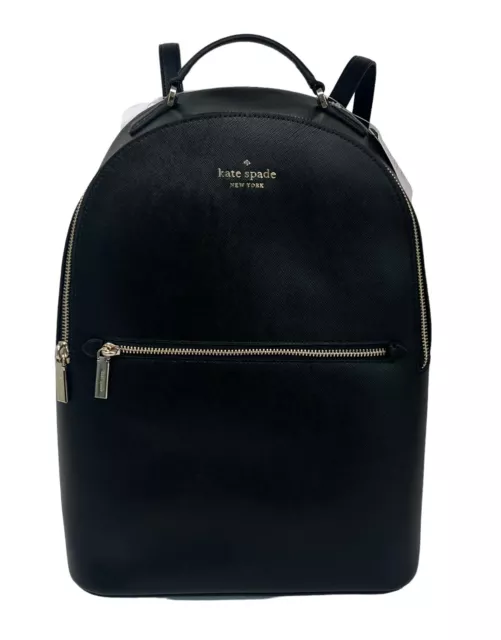 Kate Spade Perry Saffiano Leather Black Large Backpack KG028 $379