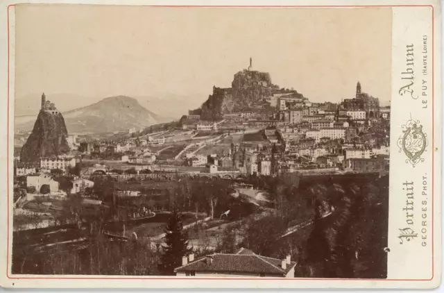 Georges, France, Le Puy, Vue sur Château de Polignac  vintage albumen print, car