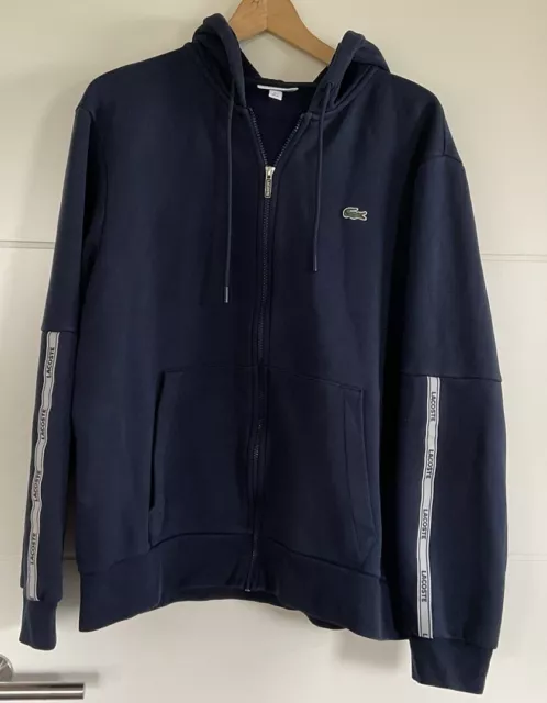 Lacoste Sweatjacke, Gr. L, blau