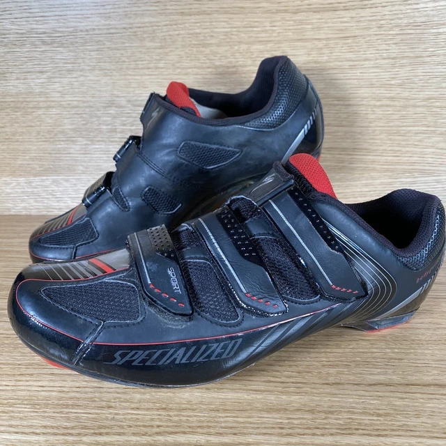 Specialized Sport Road Cycling Shoes Black & Red EUR 44 - UK 9.6 (Worn Cleats)