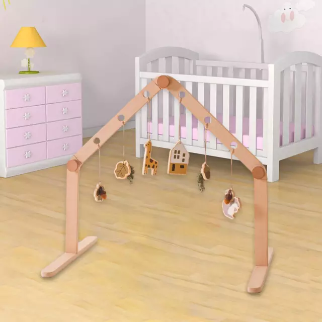 Play Gym Frame Wooden Baby Gym for Girl and Boy Ages 0-36 Month Infants