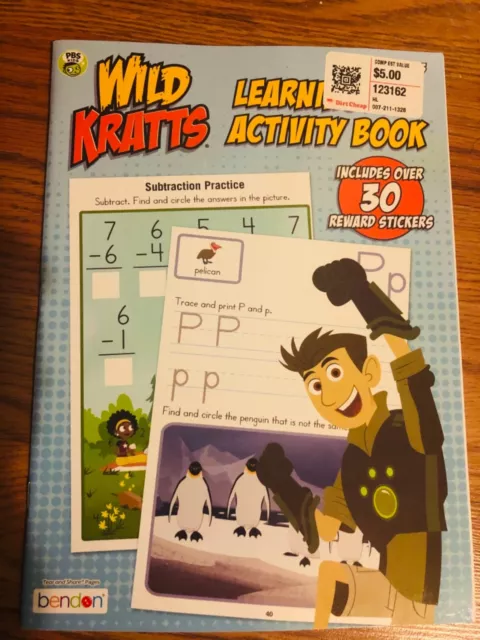 Reading: 48 Pg. PBS Cyberchase Activity Workbook (Math, Puzzles,  StickersNEW