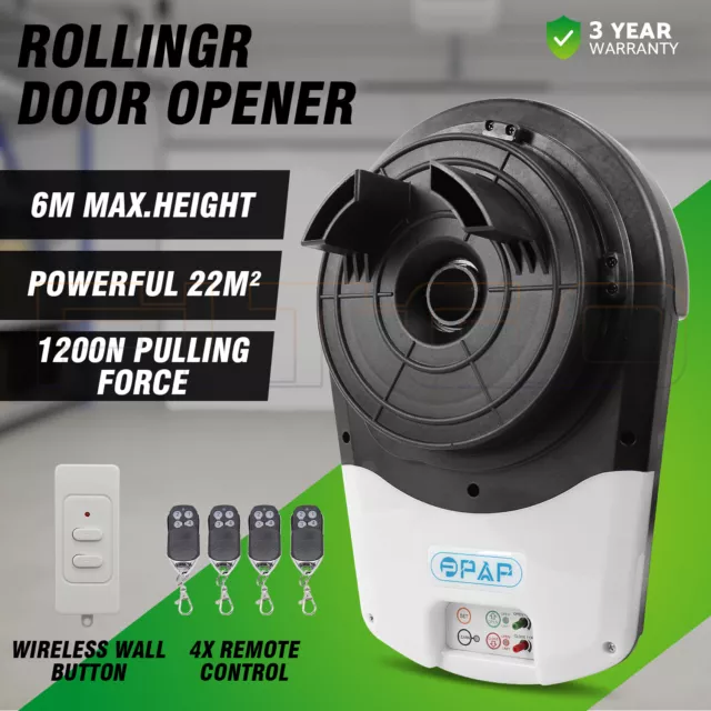 Automatic Roller Door Opener Motor Roller Garage 22m² Rolling Powerful 1200N AU